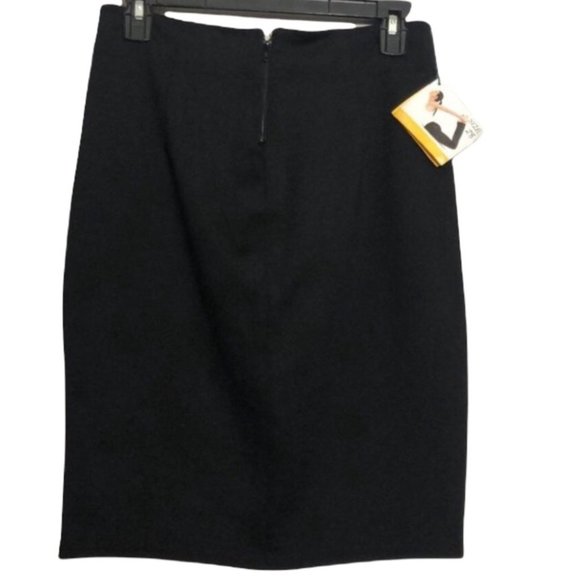 Yoga Jeans Black Two-Tone Pencil Skirt - Picture 2 of 10